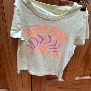 American Eagle Outfitters Kids Sunshine Tee - Cream and Pink